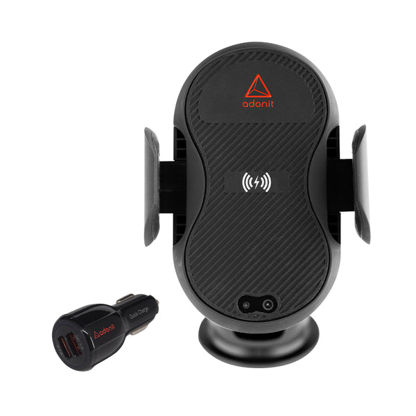 Adonit Auto-Clamping Wireless Car Charger + QC3.0 Adapter